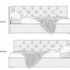 Кровать угловая Лилу интерьерная +основание (120х200) в Сургуте - surgut.mebel24.online | фото 2