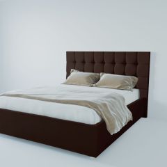 Кровать Венеция с ПМ 2000 (экокожа коричневая) в Сургуте - surgut.mebel24.online | фото 2