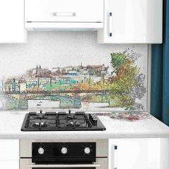 Кухонный фартук со столешницей (А-015) в едином стиле (3050 мм) в Сургуте - surgut.mebel24.online | фото 1