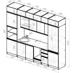 Кухонный гарнитур Адажио люкс 3000 мм в Сургуте - surgut.mebel24.online | фото 2