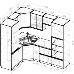 Кухонный гарнитур Адажио оптима 1800х2400 мм в Сургуте - surgut.mebel24.online | фото 2