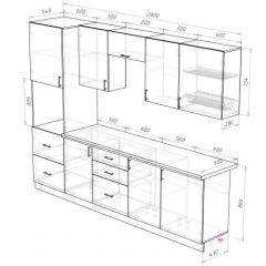 Кухонный гарнитур Прованс (2.8 м) с карнизом в Сургуте - surgut.mebel24.online | фото 3