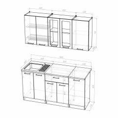 Кухонный гарнитур Светлана стандарт 1600 в Сургуте - surgut.mebel24.online | фото 3