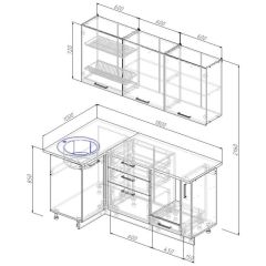 Кухонный гарнитур угловой Пайн 1000х1800 (Стол. 26мм) в Сургуте - surgut.mebel24.online | фото 2