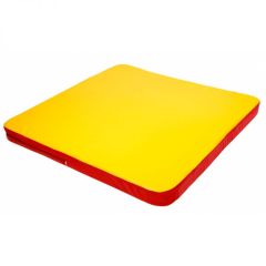 Мат гимнастический 1,36х1,36х0,08м складной закругленные углы цв. красный-желтый (для ДСК Игрунок) в Сургуте - surgut.mebel24.online | фото