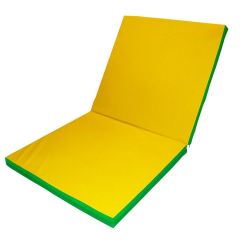 Мат гимнастический 2х1х0,08м складной цв. зеленый-желтый в Сургуте - surgut.mebel24.online | фото