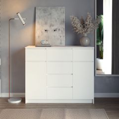 МОРИ МК 1200.4 Комод (белый) в Сургуте - surgut.mebel24.online | фото 3