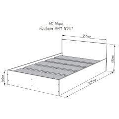 МОРИ КРМ 1200.1 Кровать (настил) графит в Сургуте - surgut.mebel24.online | фото 3