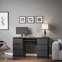 МОРИ МС-2 Стол 6 ящиков (графит) в Сургуте - surgut.mebel24.online | фото