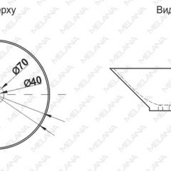 Накладная раковина melana mln-7020-b1+b18 (t4006hb1+b18 ) (сине-черная) в Сургуте - surgut.mebel24.online | фото 2