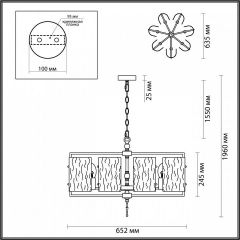 Подвесная люстра Odeon Light Elegante 4878/7 в Сургуте - surgut.mebel24.online | фото 4