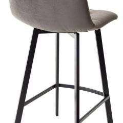 Полубарный стул CHILLI-QB SQUARE графит #14, велюр / черный каркас (H=66cm) М-City в Сургуте - surgut.mebel24.online | фото 2
