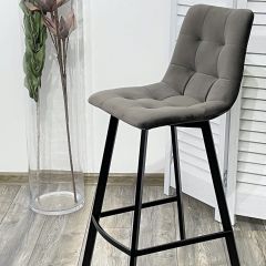 Полубарный стул CHILLI-QB SQUARE графит #14, велюр / черный каркас (H=66cm) М-City в Сургуте - surgut.mebel24.online | фото 4