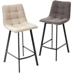 Полубарный стул CHILLI-QB SQUARE графит #14, велюр / черный каркас (H=66cm) М-City в Сургуте - surgut.mebel24.online | фото 5