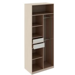Шкаф 2 двери Глэдис М22 (ЯШС/Белый) в Сургуте - surgut.mebel24.online | фото 2
