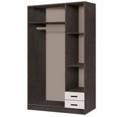 Шкаф распашной Эконом (Венге/Дуб Белфорд) в Сургуте - surgut.mebel24.online | фото 2