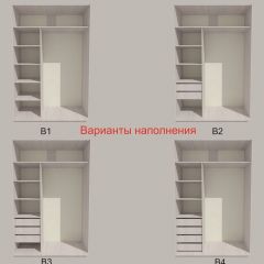 Шкаф-купе 1300 серии SILVER S4+S3Z+B2+PL1 (2 ящика+1 штанга) профиль «Серебро» в Сургуте - surgut.mebel24.online | фото 5
