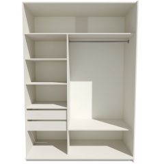 Шкаф-купе 1400 серии SOFT D6+D4+B2+PL2 (2 ящика+1штанга+1 полка) профиль «Капучино» в Сургуте - surgut.mebel24.online | фото 2
