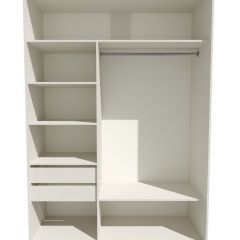 Шкаф-купе 1600 серии SOFT D6+D4+B2+PL2 (2 ящика+1штанга+1 полка) профиль «Капучино» в Сургуте - surgut.mebel24.online | фото 3