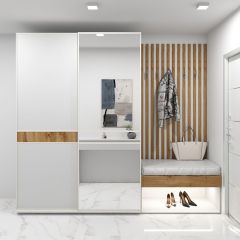 Шкаф-купе 1600 серии SOFT D6+D4+B2+PL2 (2 ящика+1штанга+1 полка) профиль «Капучино» в Сургуте - surgut.mebel24.online | фото