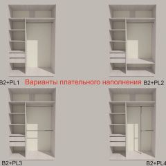 Шкаф-купе 1700 серии SILVER S1+S1+B2+PL2 (2 ящика+1 штанга+1 полка) профиль «Серебро» в Сургуте - surgut.mebel24.online | фото 6
