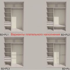 Шкаф-купе 1700 серии SILVER S3+S4+B2+PL4 (2 ящика+F обр.штанга) профиль «Серебро» в Сургуте - surgut.mebel24.online | фото 6