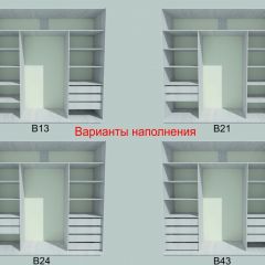 Шкаф-купе 1950 серии SILVER S3+S1+S3Z B22+PL2 (по 2 ящика лев/прав+1штанга+1 полка) профиль «Серебро» в Сургуте - surgut.mebel24.online | фото 5