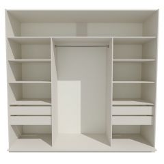 Шкаф-купе 2400 серии SOFT D4+D4+D4+B22+PL1 (по 2 ящика лев/прав+1штанга) профиль «Графит» в Сургуте - surgut.mebel24.online | фото 2