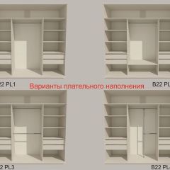 Шкаф-купе 2400 серии SOFT D4+D4+D4+B22+PL1 (по 2 ящика лев/прав+1штанга) профиль «Графит» в Сургуте - surgut.mebel24.online | фото 5