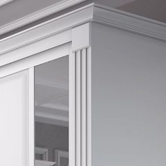 Шкаф-купе 2450 серии NEW CLASSIC K6Z+K1+K6+B22+PL2 (по 2 ящика лев/прав+1 штанга+1 полка) профиль «Капучино» в Сургуте - surgut.mebel24.online | фото 4