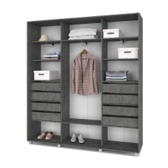 МАРТИН Шкаф-купе Камень темный (2000*450) М401 в Сургуте - surgut.mebel24.online | фото 4