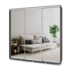 МАРТИН Шкаф-купе с зеркалами Венге (2200*450) М423 в Сургуте - surgut.mebel24.online | фото
