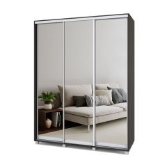 РОЛАНД Шкаф-купе с зеркалами Венге (450*1700) Р473 в Сургуте - surgut.mebel24.online | фото