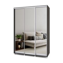 РОЛАНД Шкаф-купе с зеркалами Венге (600*1700) Р673 в Сургуте - surgut.mebel24.online | фото
