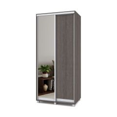 РОЛАНД Шкаф-купе с зеркалом Анкор темный (450*1000) Р402 в Сургуте - surgut.mebel24.online | фото 2