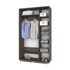 РОЛАНД Шкаф-купе с зеркалом Анкор темный (450*1300) Р432 в Сургуте - surgut.mebel24.online | фото 3