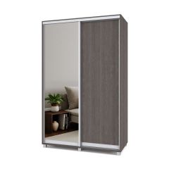 РОЛАНД Шкаф-купе с зеркалом Анкор темный (450*1400) Р442 в Сургуте - surgut.mebel24.online | фото 2