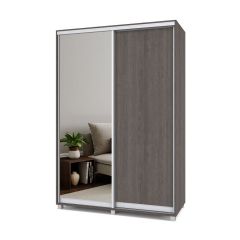 РОЛАНД Шкаф-купе с зеркалом Анкор темный (450*1500) Р452 в Сургуте - surgut.mebel24.online | фото 2