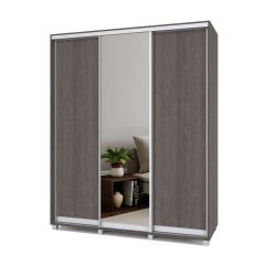 РОЛАНД Шкаф-купе с зеркалом Анкор темный (450*1800) Р482 в Сургуте - surgut.mebel24.online | фото