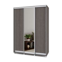 РОЛАНД Шкаф-купе с зеркалом Анкор темный (600*1600) Р662 в Сургуте - surgut.mebel24.online | фото