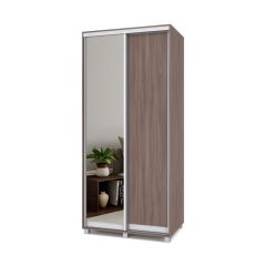 РОЛАНД Шкаф-купе с зеркалом Шимо темный (450*1000) Р402 в Сургуте - surgut.mebel24.online | фото 2