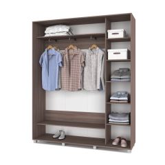РОЛАНД Шкаф-купе с зеркалом Шимо темный (450*1800) Р482 в Сургуте - surgut.mebel24.online | фото 2