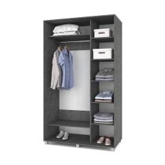 РОЛАНД Шкаф-купе зеркалом Камень темный (600*1500) Р652 в Сургуте - surgut.mebel24.online | фото 2