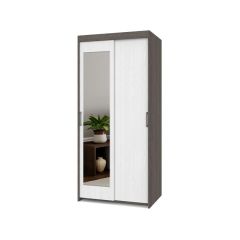 ТОМАС Шкаф-купе с зеркалом Анкор темный/светлый Т22 в Сургуте - surgut.mebel24.online | фото