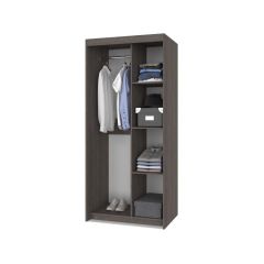 ТОМАС Шкаф-купе с зеркалом Анкор темный/светлый Т22 в Сургуте - surgut.mebel24.online | фото 2