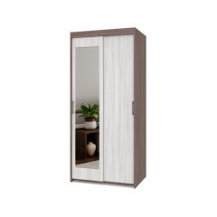 ТОМАС Шкаф-купе с зеркалом Шимо темный/светлый Т22 в Сургуте - surgut.mebel24.online | фото