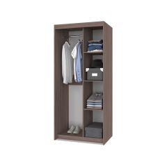 ТОМАС Шкаф-купе с зеркалом Шимо темный/светлый Т22 в Сургуте - surgut.mebel24.online | фото 2