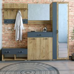 Шкаф ун-й с зеркалом НКМ Бостон Секция 5 в Сургуте - surgut.mebel24.online | фото 2