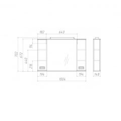 Шкаф-зеркало Cube 100 Эл. Домино (DC5013HZ) в Сургуте - surgut.mebel24.online | фото 2