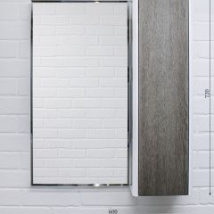 Шкаф-зеркало Uno 60 Дуб серый левый/правый Домино (DU1503HZ) в Сургуте - surgut.mebel24.online | фото 7
